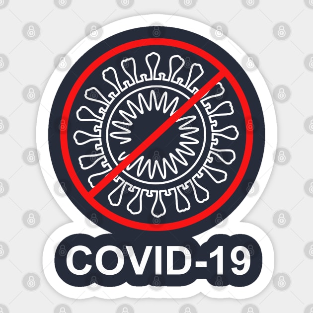 Covid-19 White Color Sticker by mursyidinejad